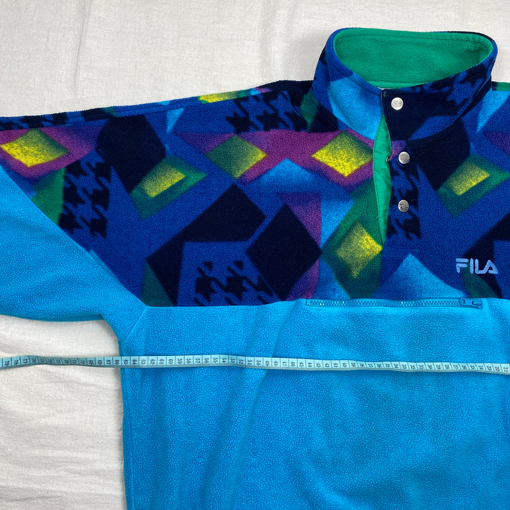 Fila Vintage Fleece Jacket, Size L, Made in Italy, 90’s