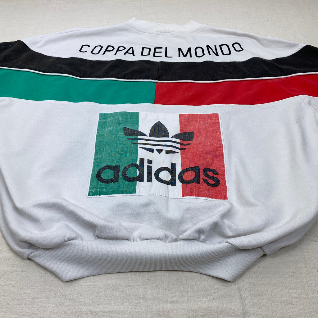Adidas Vintage Sweatshirt, Size L, Coppa Del Mondo, Italian World Cup, 90’s