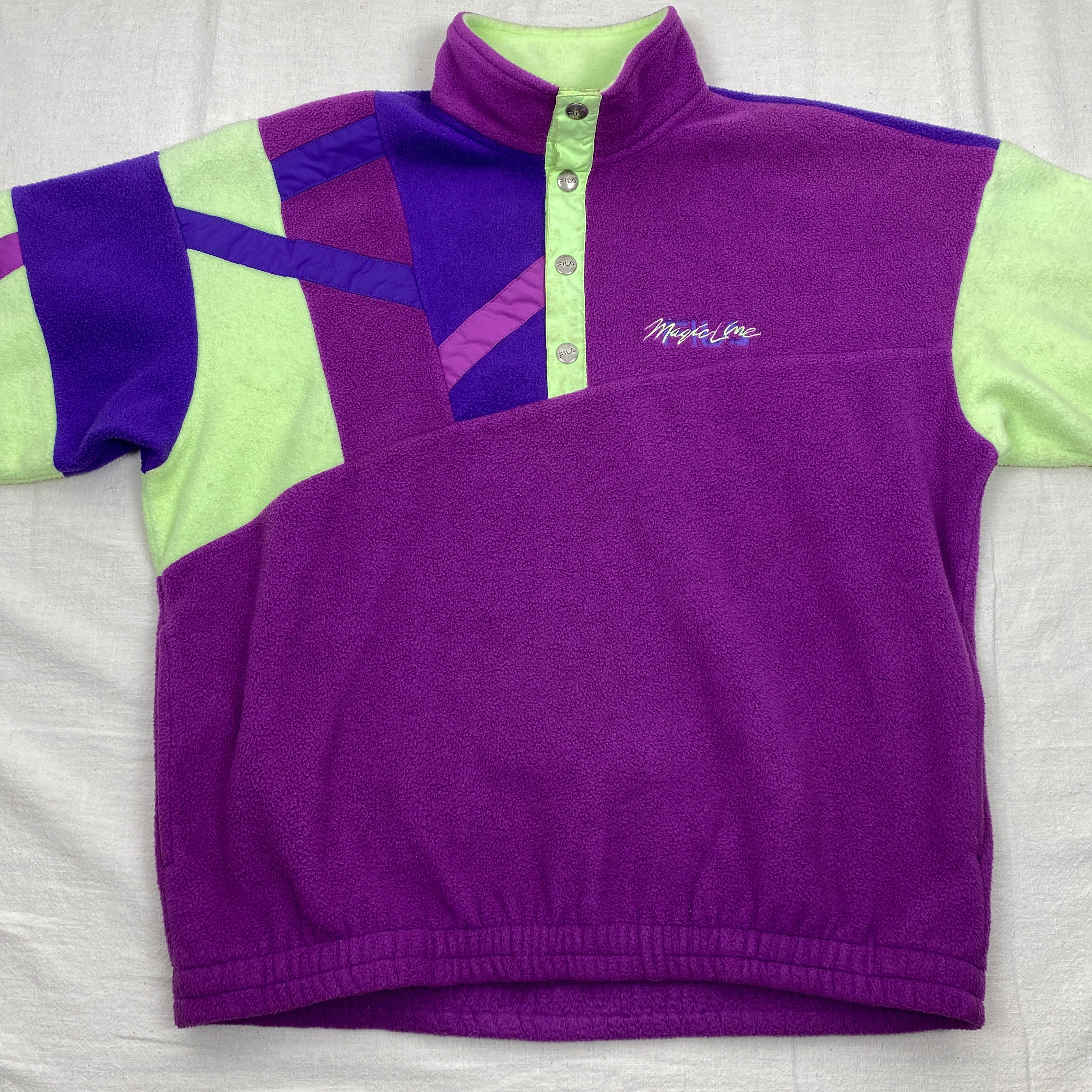 Fila Vintage Fleece Jacket, Size L, Made in Italy, 90’s