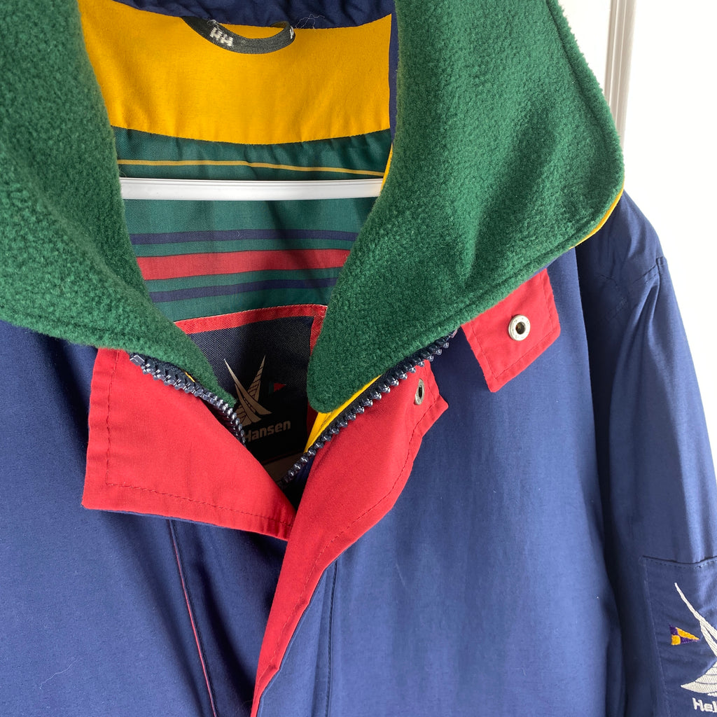 Helly Hansen Jacket, Size M, Vintage 90's Retro Jacket, Fleece Collar