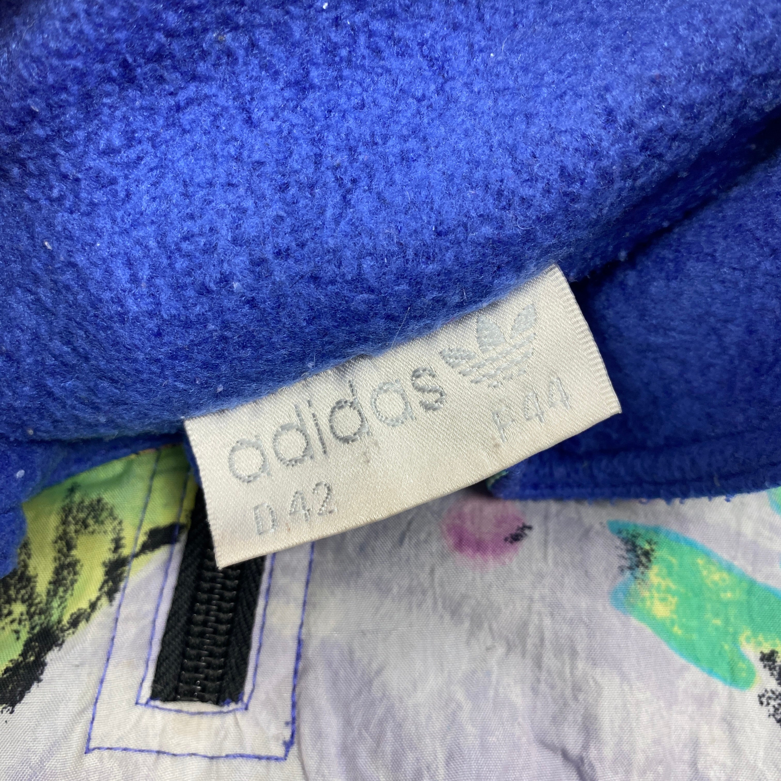 Adidas Vintage Fleece Jacket, Size M, Half Zip, 90’s