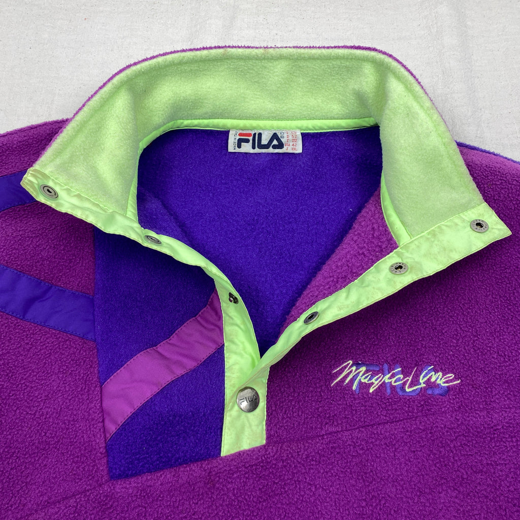 Fila Vintage Fleece Jacket, Size L, Made in Italy, 90’s