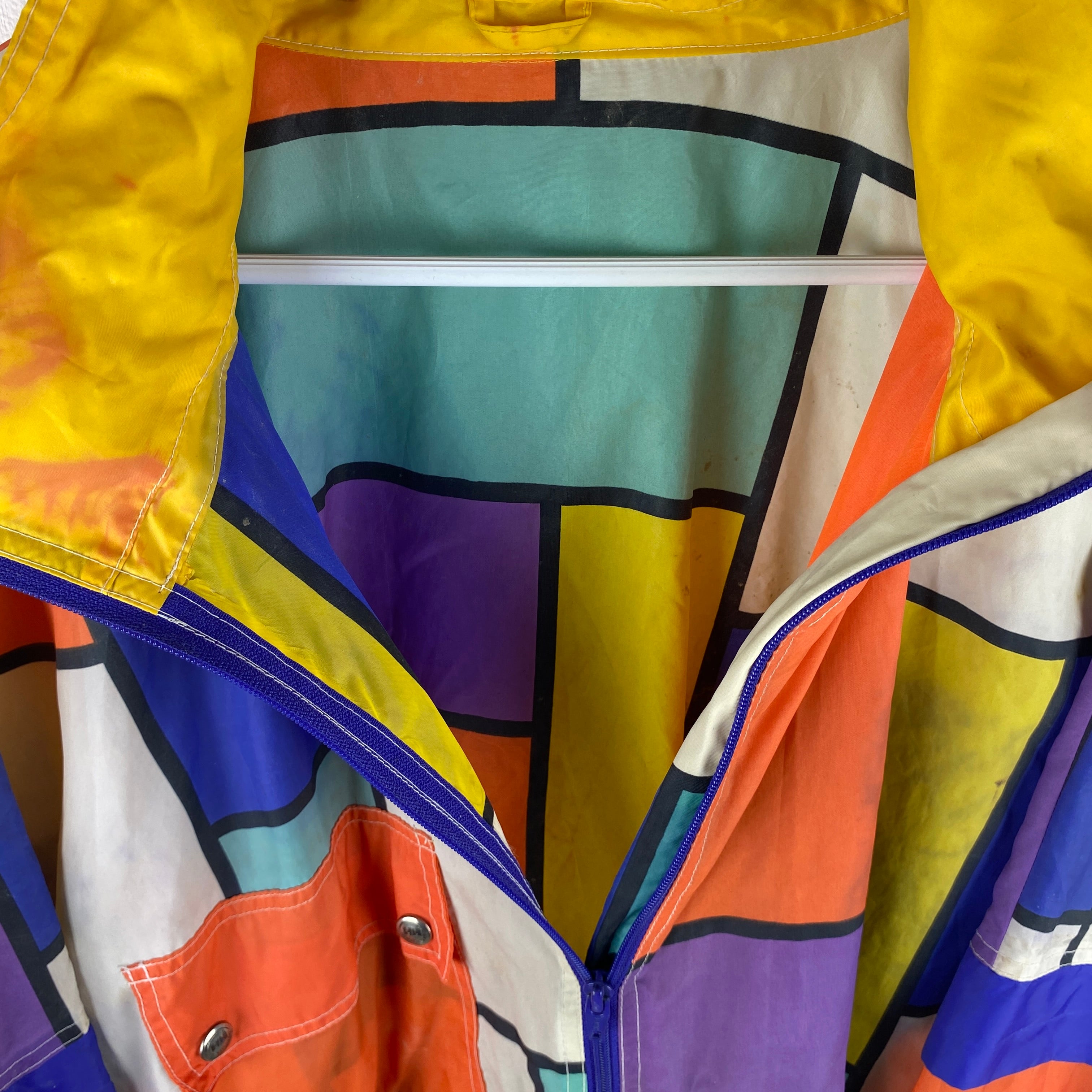 Helly Hansen Rain Jacket, Size L, Vintage 90's Retro Jacket, Distressed