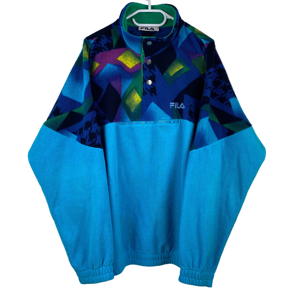 Fila Vintage Fleece Jacket, Size L, Made in Italy, 90’s