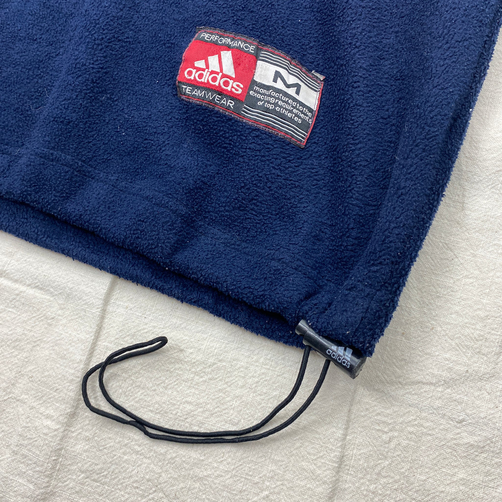 Adidas Vintage Fleece Hoodie, Size M, Embroidered logo, 90’s, Y2K