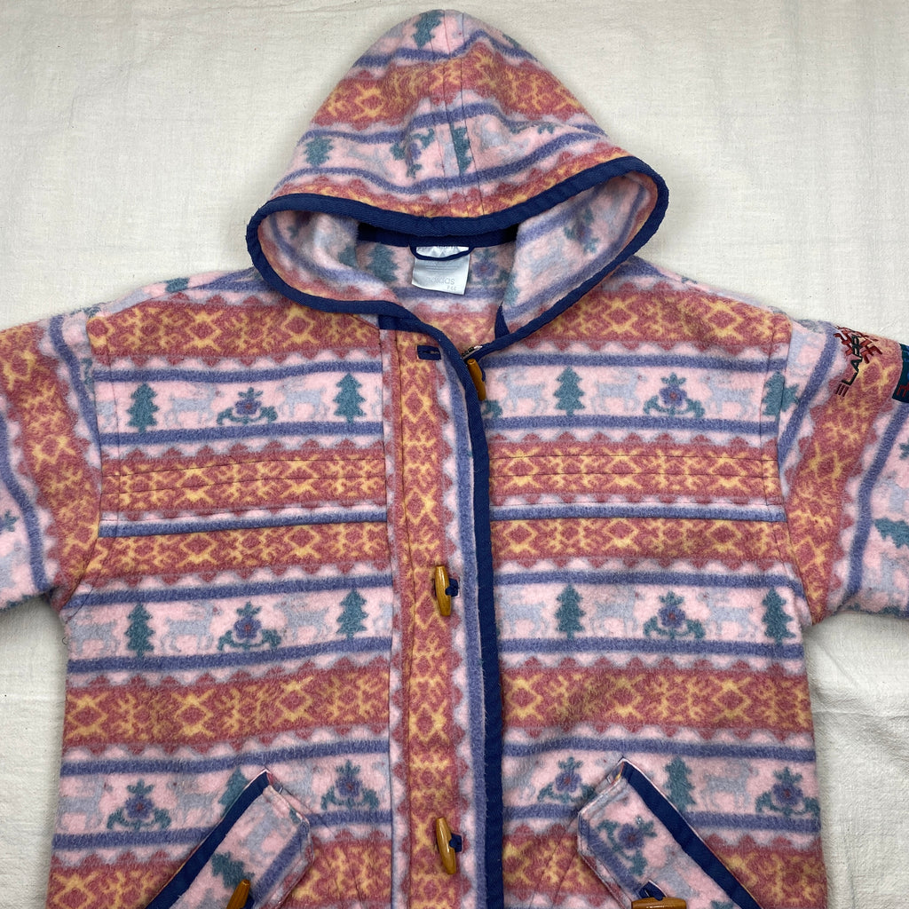 Adidas Vintage Fleece Hoodie, Size L, Fleece Jacket, 90’s