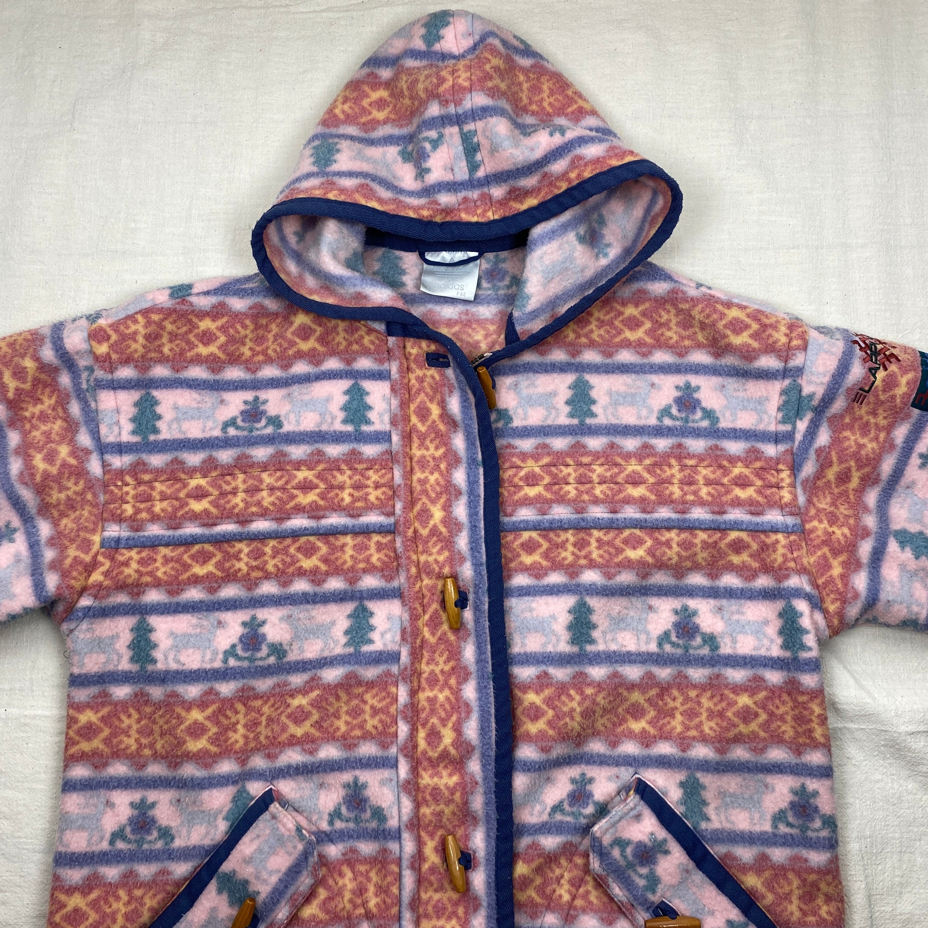 Adidas Vintage Fleece Hoodie, Size L, Fleece Jacket, 90’s