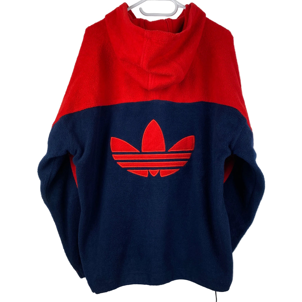 Adidas Vintage Fleece Hoodie, Size M, Embroidered logo, 90’s, Y2K