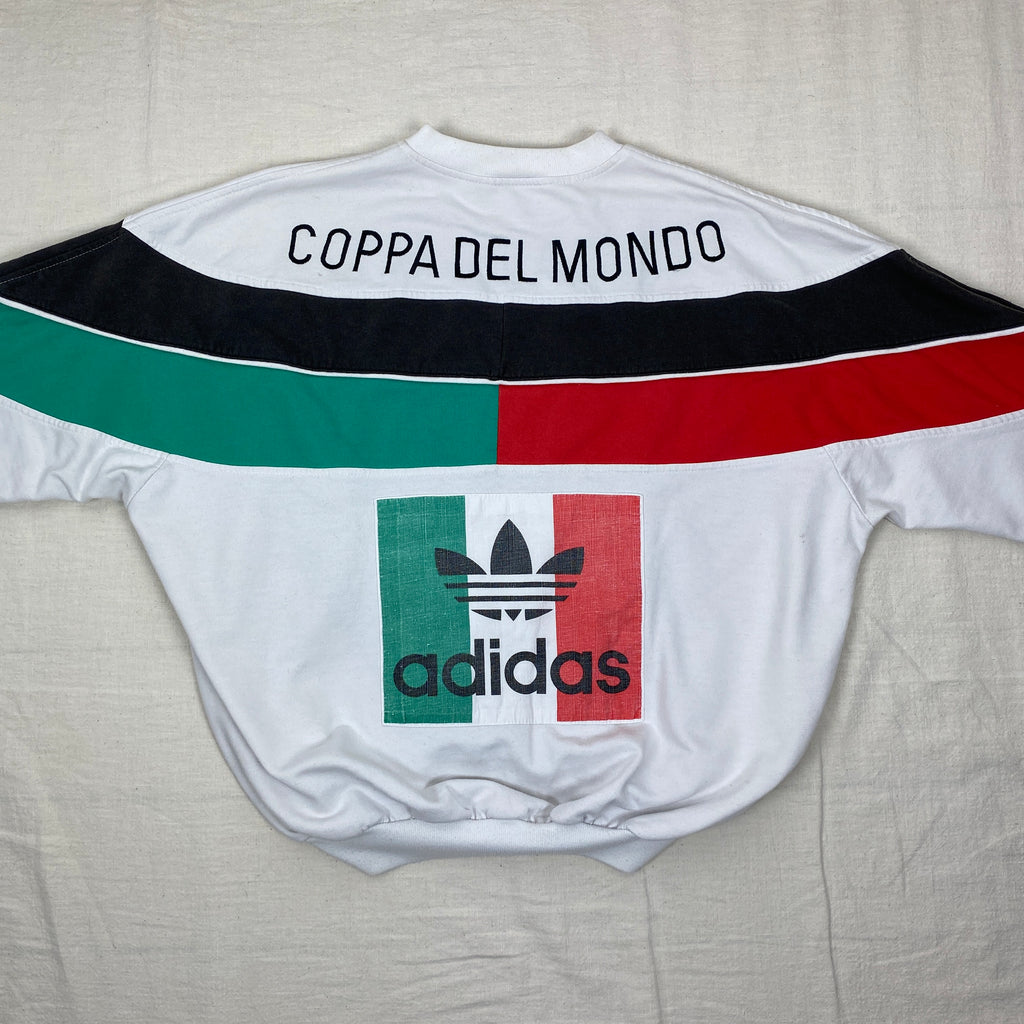 Adidas Vintage Sweatshirt, Size L, Coppa Del Mondo, Italian World Cup, 90’s