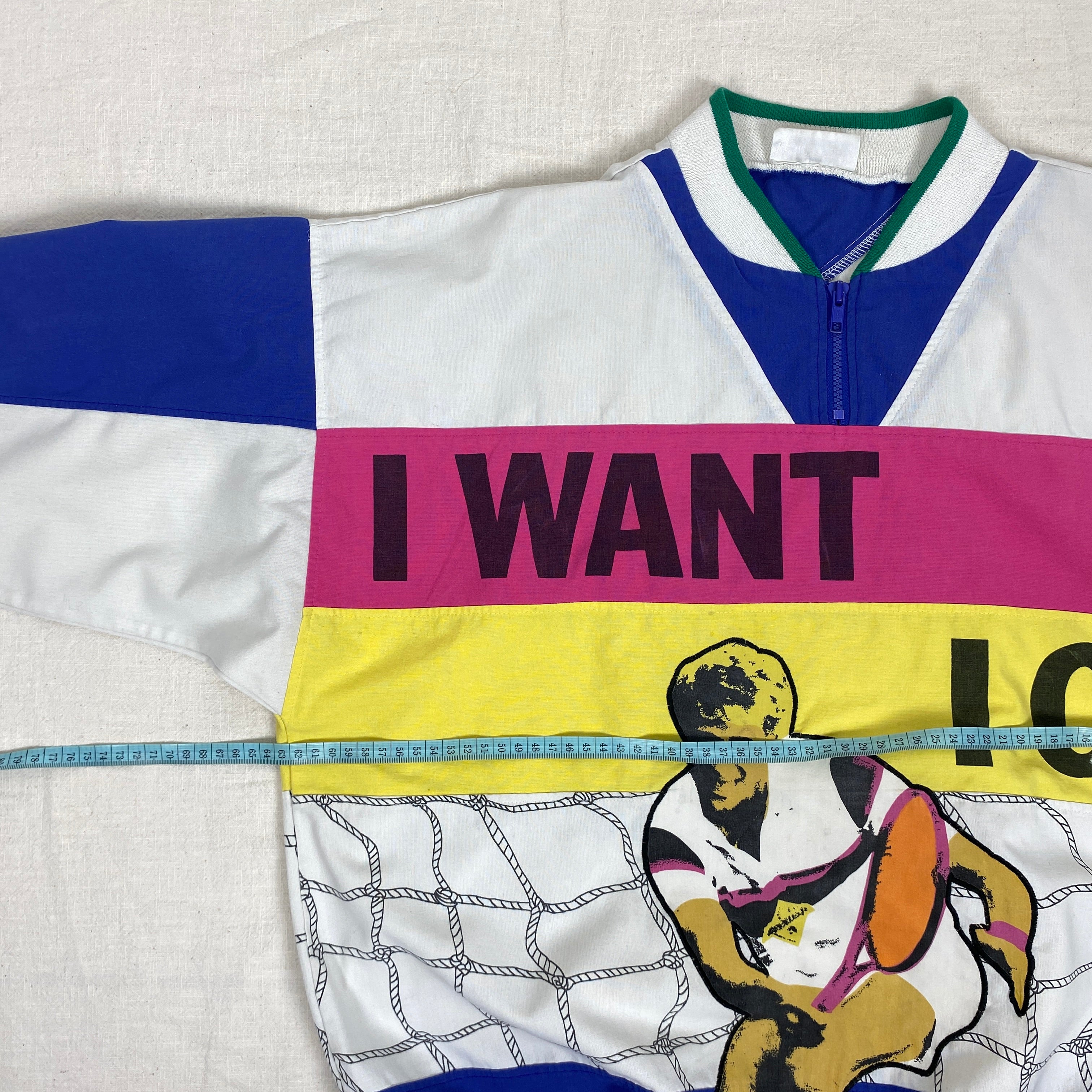 Adidas Vintage Sweatshirt, Size L, I Want I Can, Tennis, 80’s/90’s