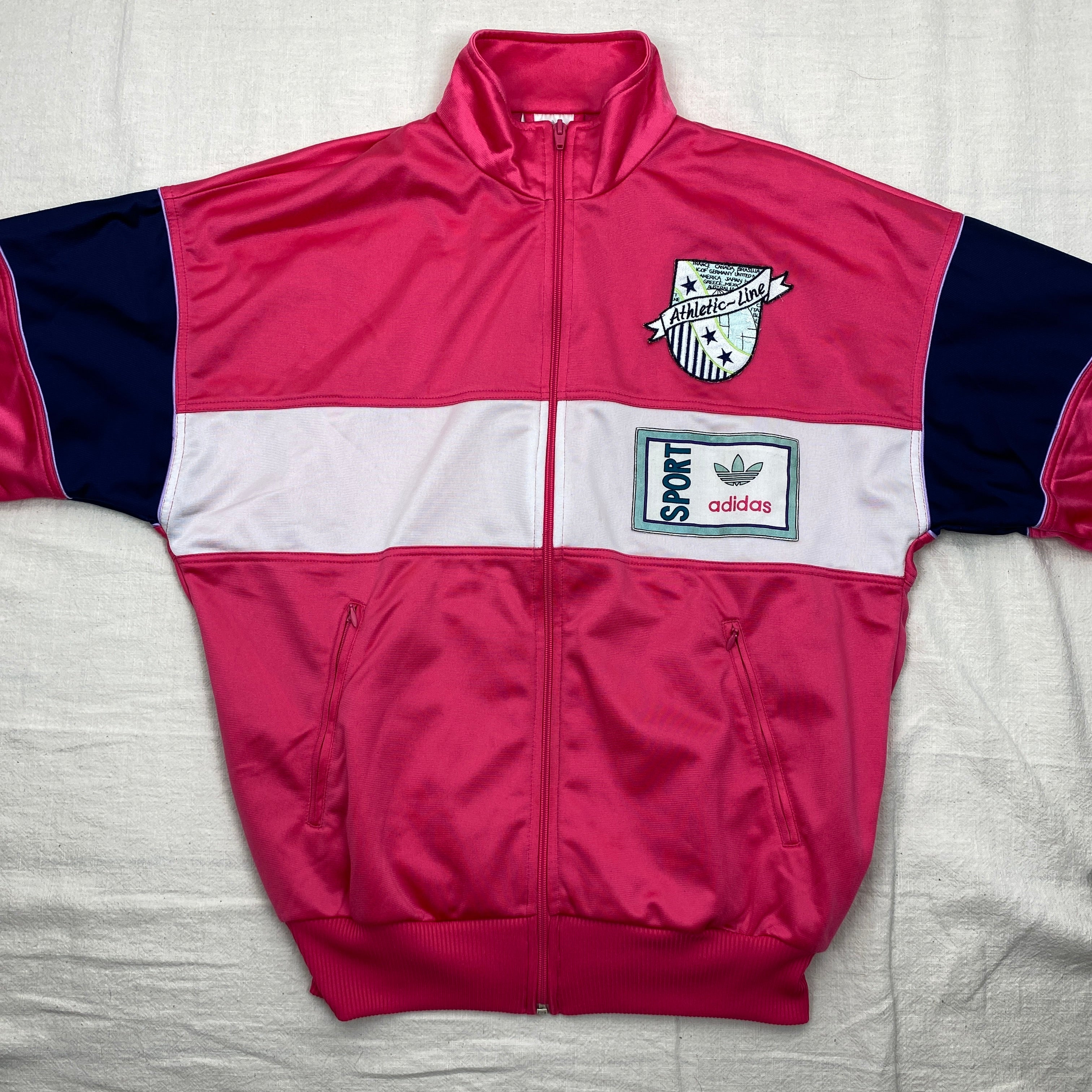 Adidas Vintage Track Jacket, Size S, Rare, Pink, 90’s