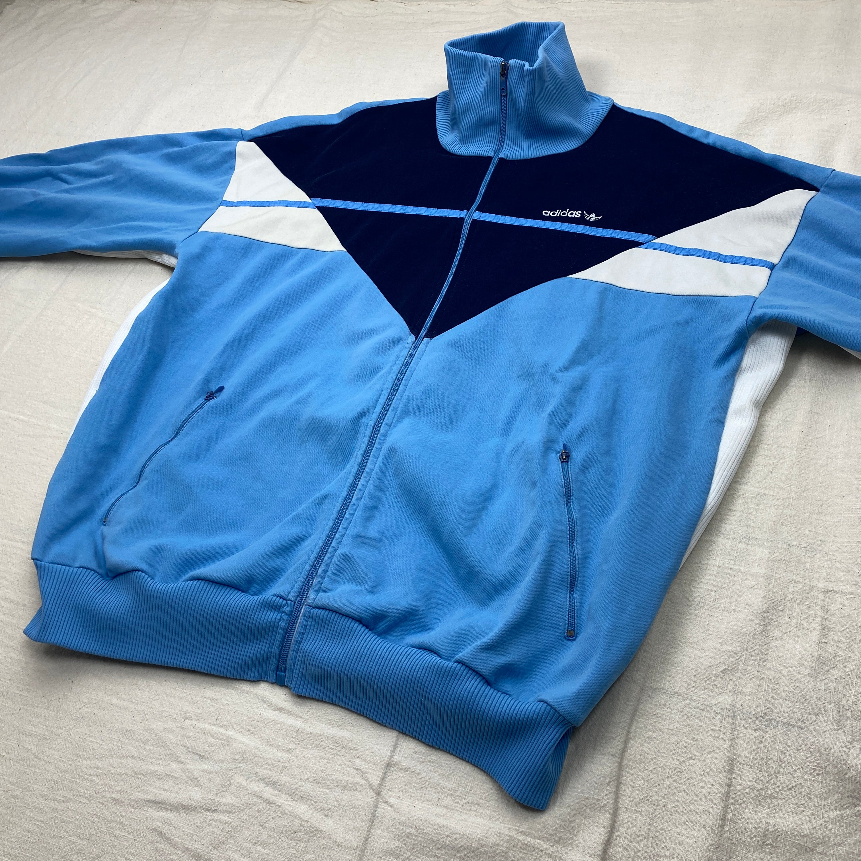 Adidas Vintage Track Jacket, Size L, Made in Yugoslavia, 80’s/90’s