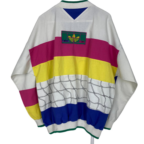 Adidas Vintage Sweatshirt, Size L, I Want I Can, Tennis, 80’s/90’s