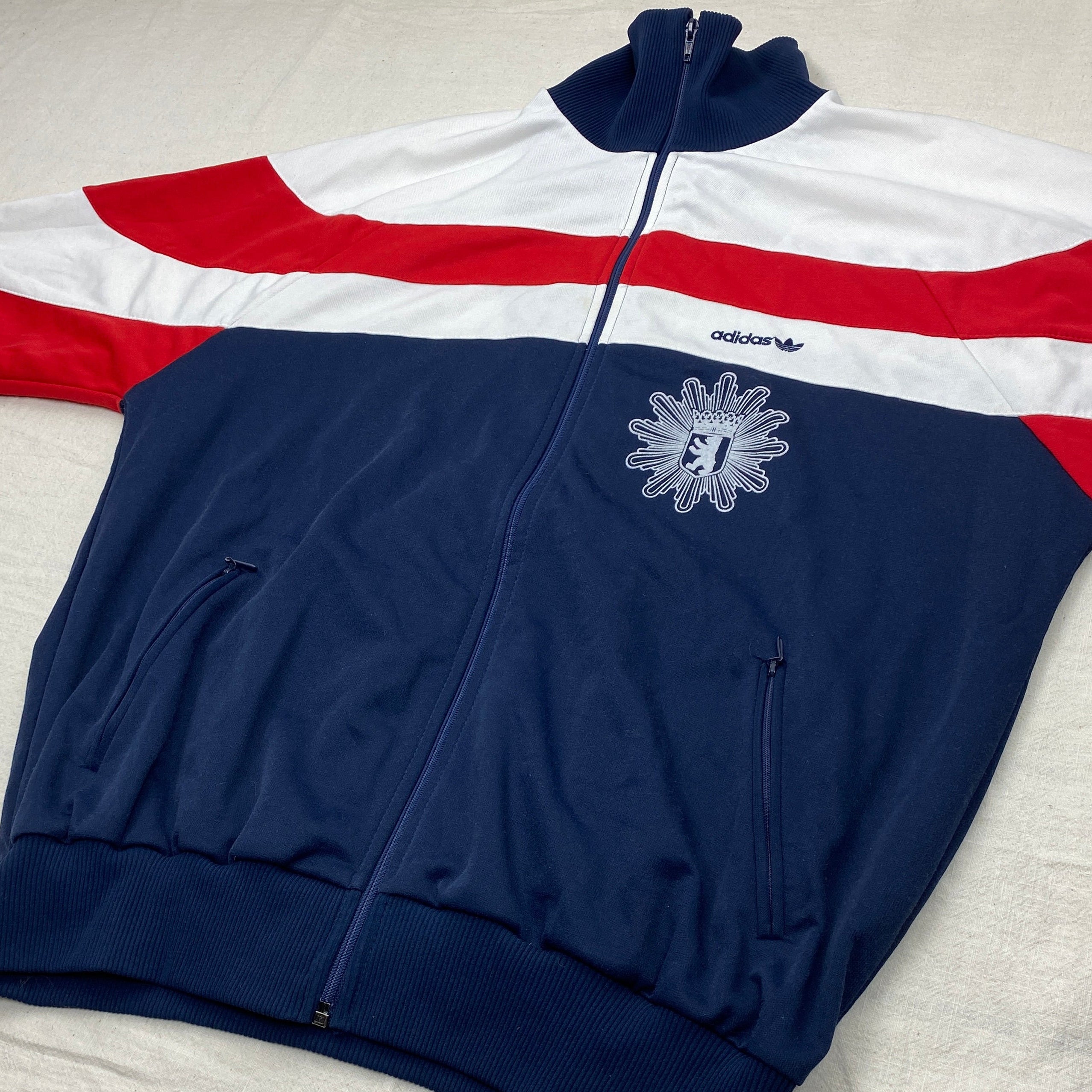 Adidas Vintage Track Jacket, Size XL, Berlin, Made in West Germany, 80’s/90’s