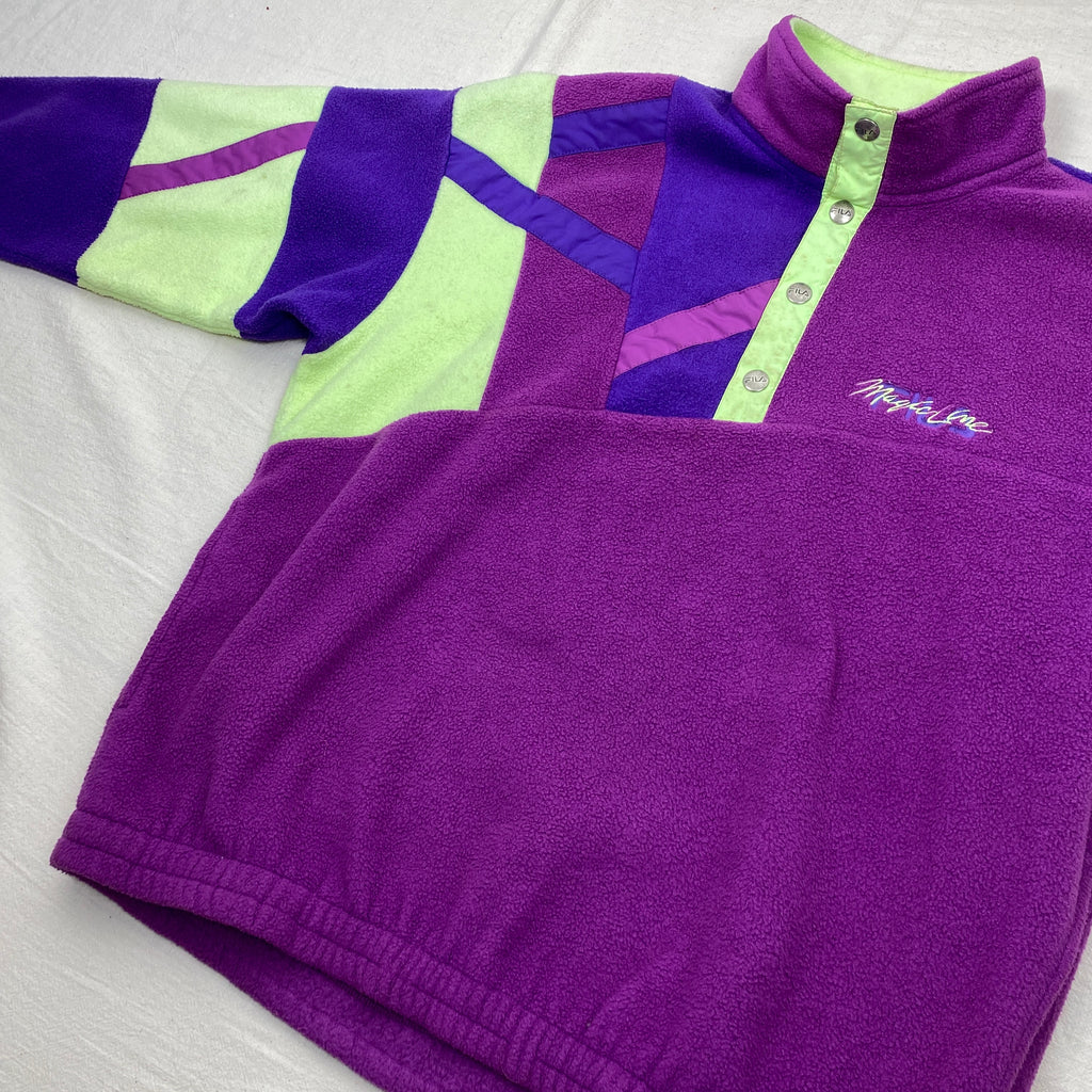 Fila Vintage Fleece Jacket, Size L, Made in Italy, 90’s