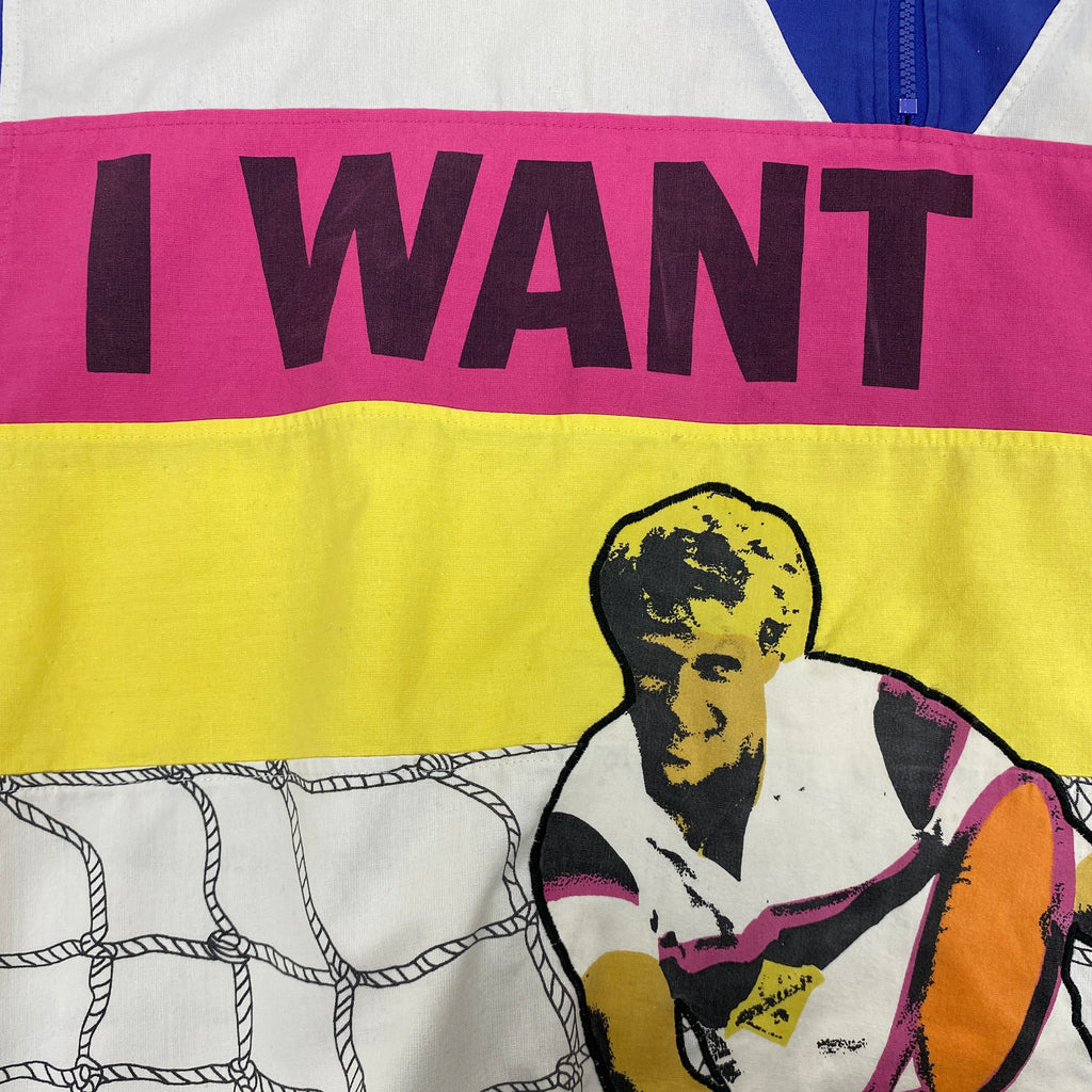 Adidas Vintage Sweatshirt, Size L, I Want I Can, Tennis, 80’s/90’s