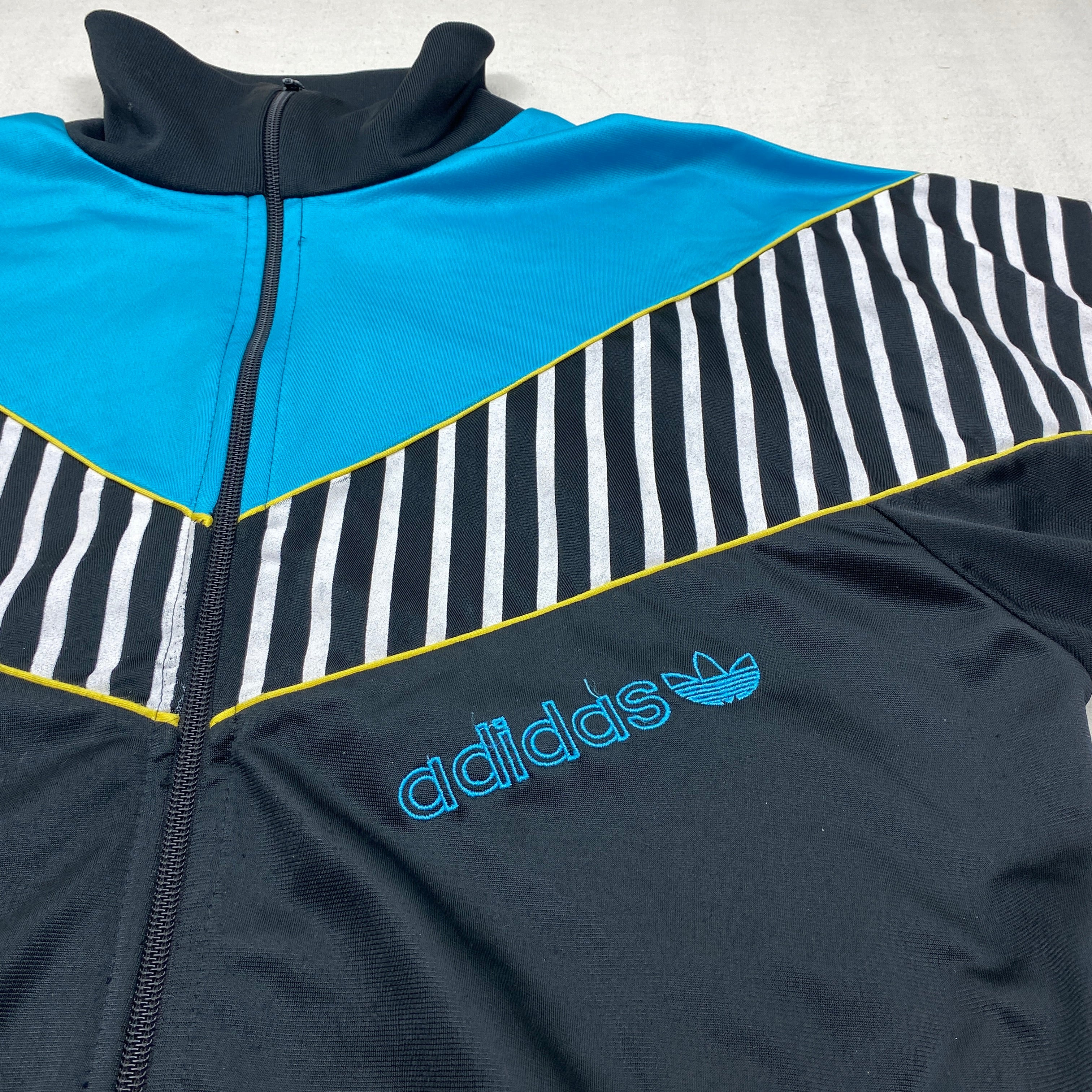 Adidas Vintage Track Jacket, Size M, Striped, 90’s