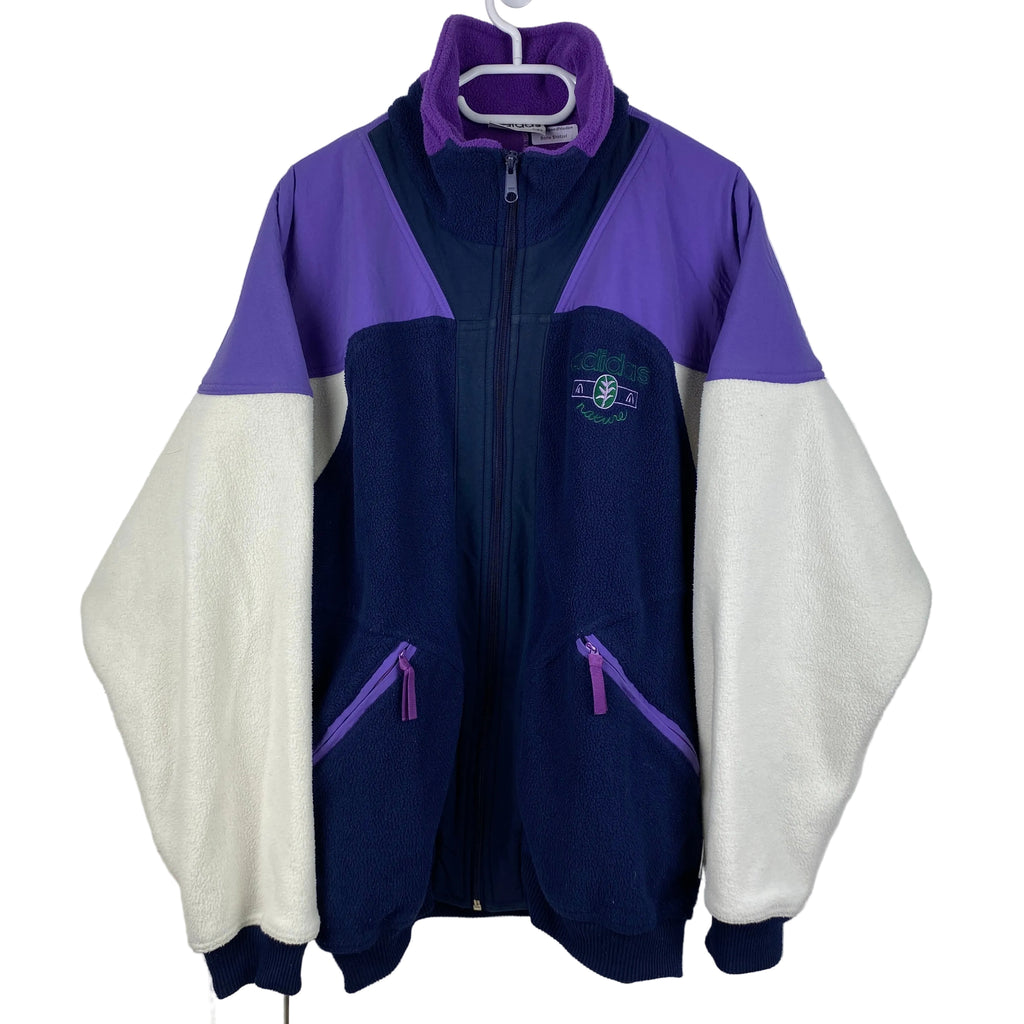 Adidas Vintage Fleece Jacket, Size L, Full Zip, 90’s