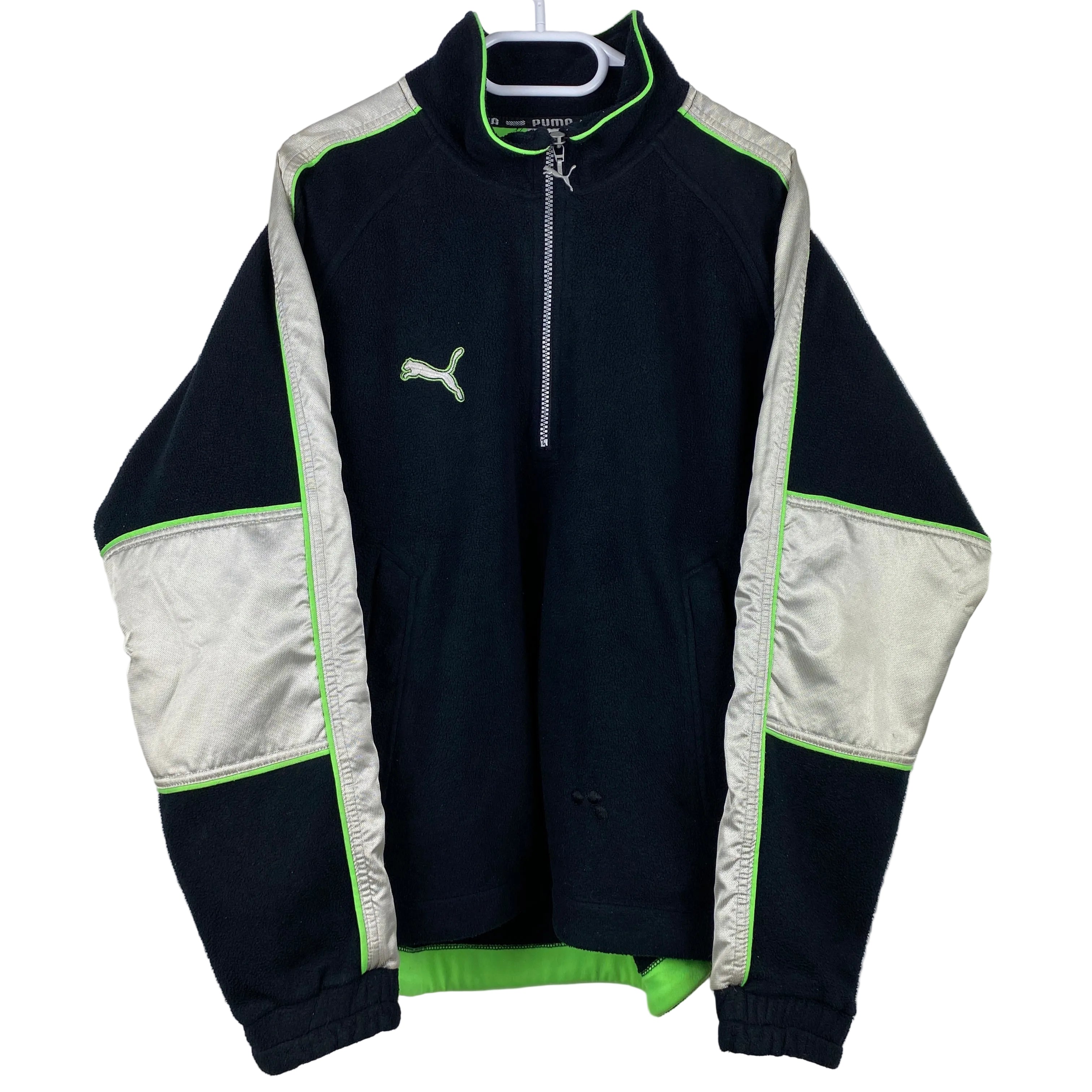Puma Vintage Fleece Jacket, Size S, Embroidered Logo, 90’s