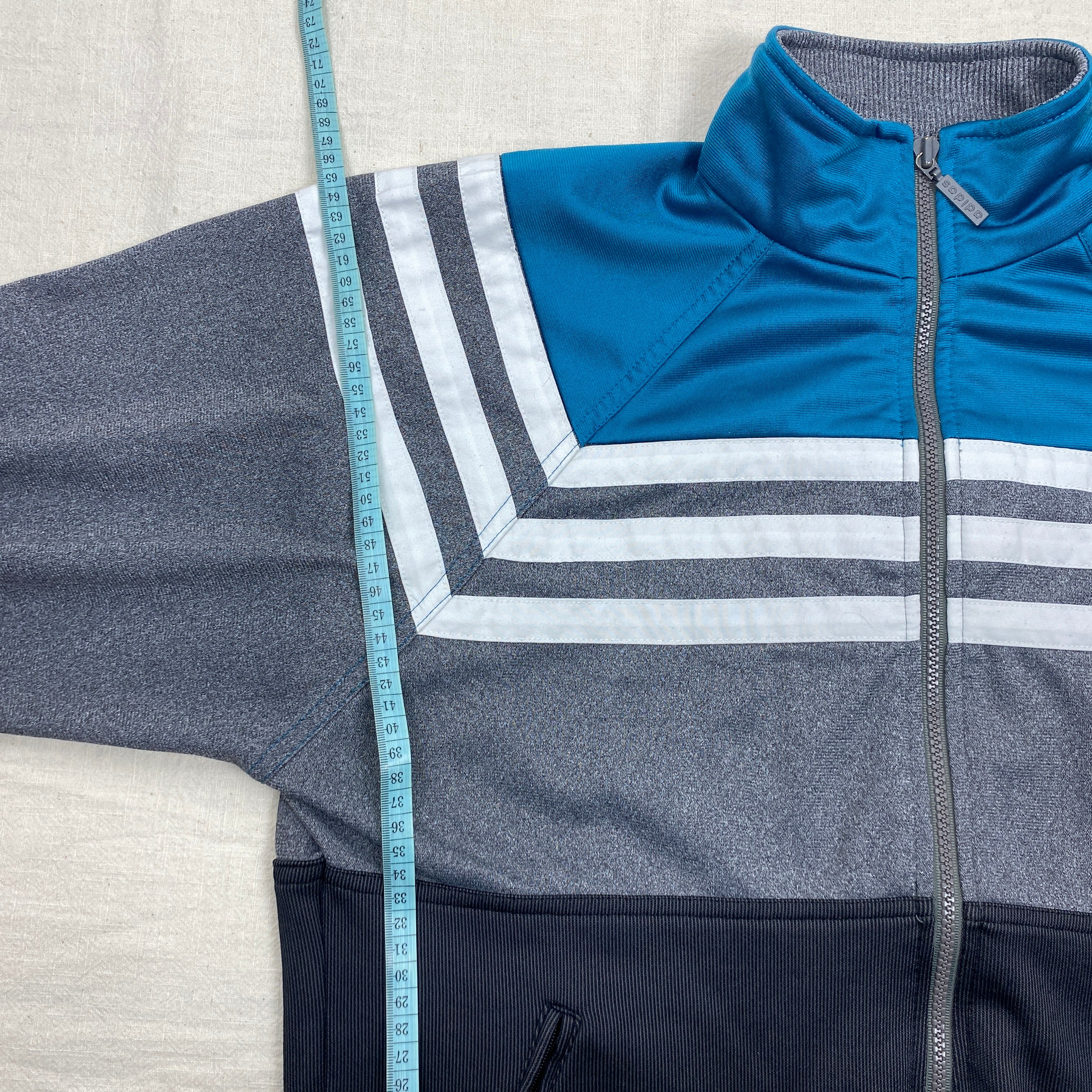 Adidas Vintage Track Jacket, Size M, Big Embroidered Logo, 90’s