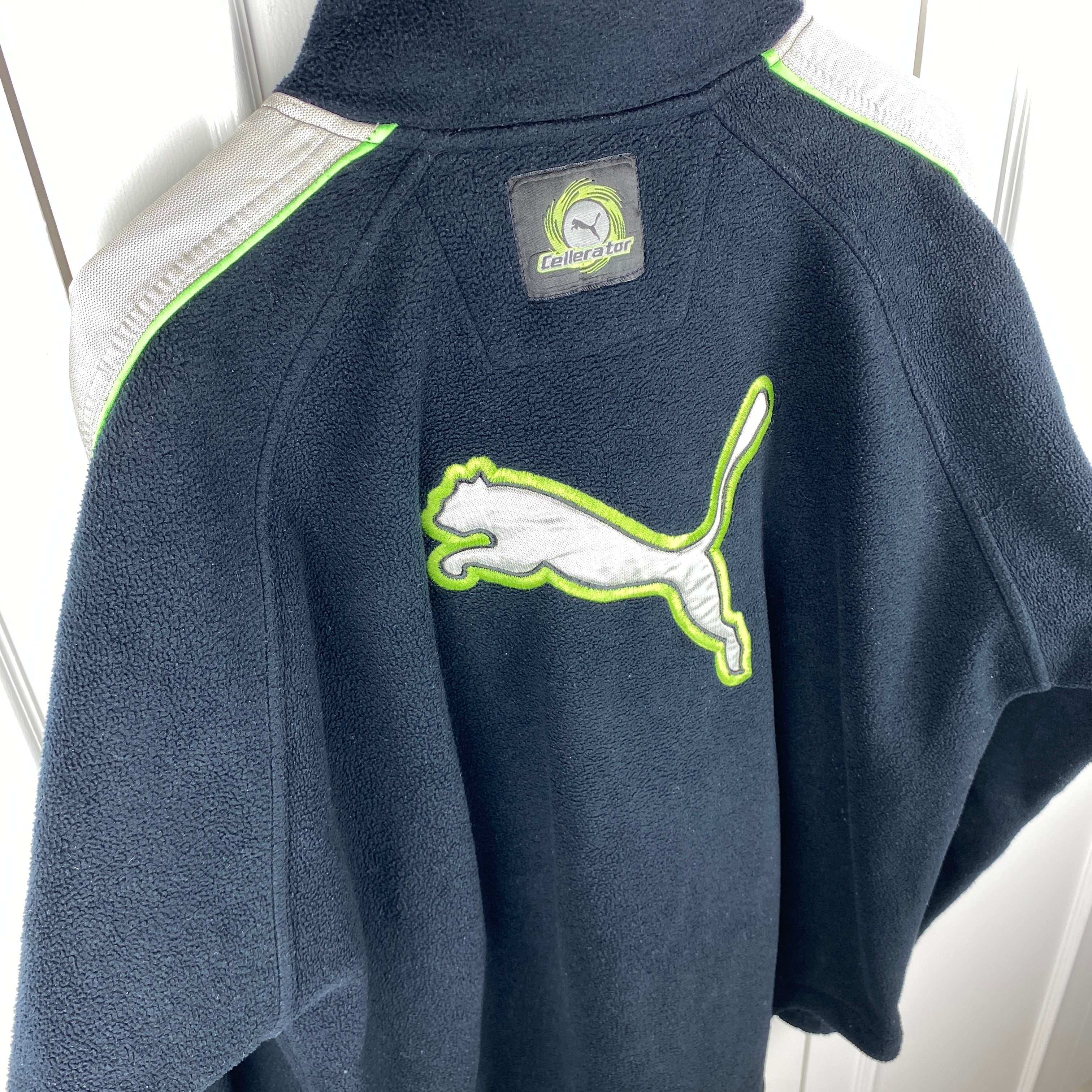 Puma Vintage Fleece Jacket, Size S, Embroidered Logo, 90’s