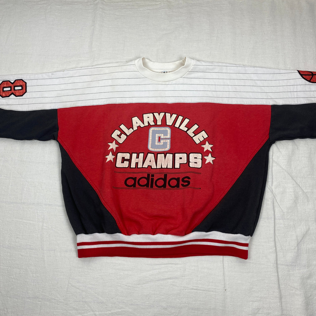 Adidas Vintage Sweatshirt, Size L, Claryville Champs, 90’s