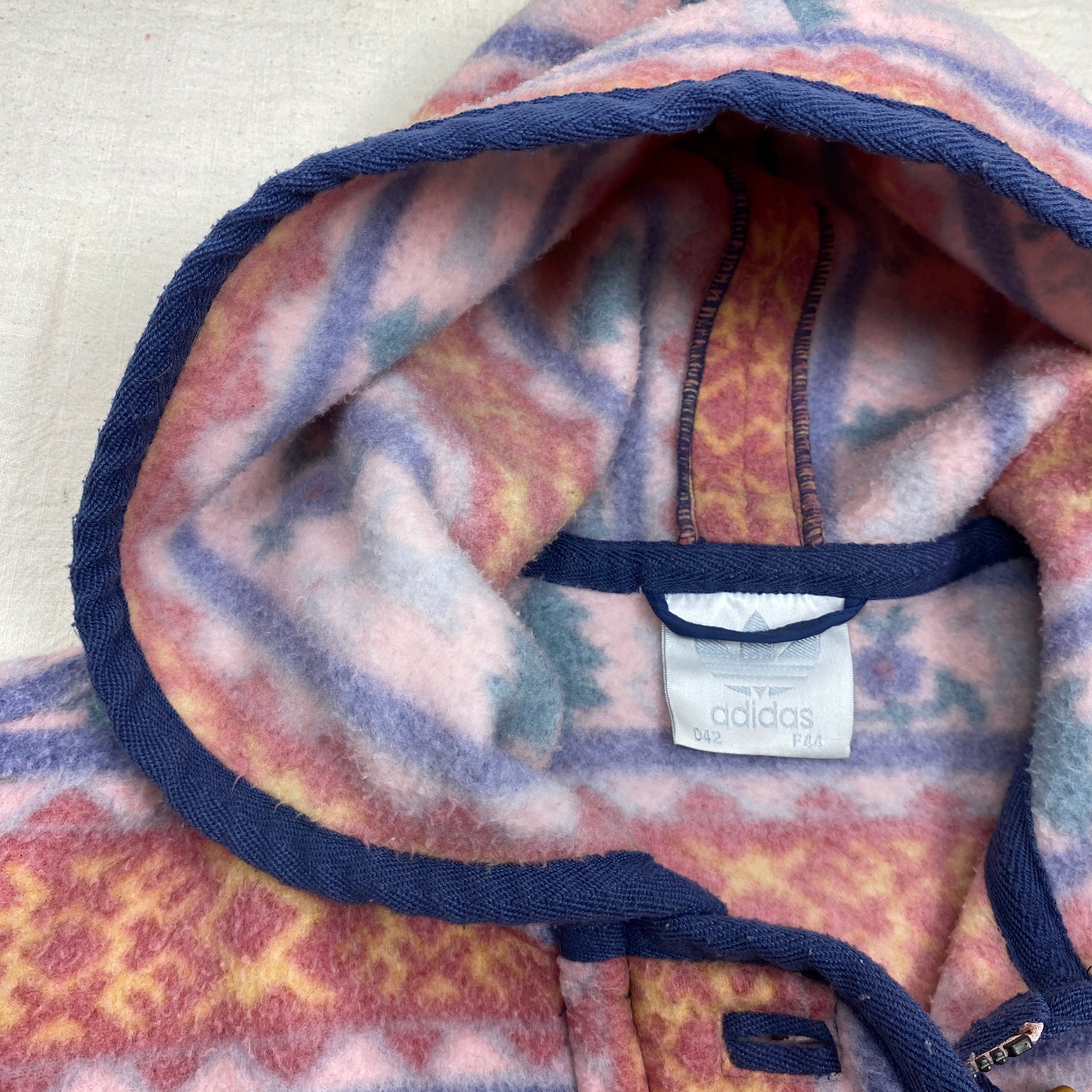 Adidas Vintage Fleece Hoodie, Size L, Fleece Jacket, 90’s