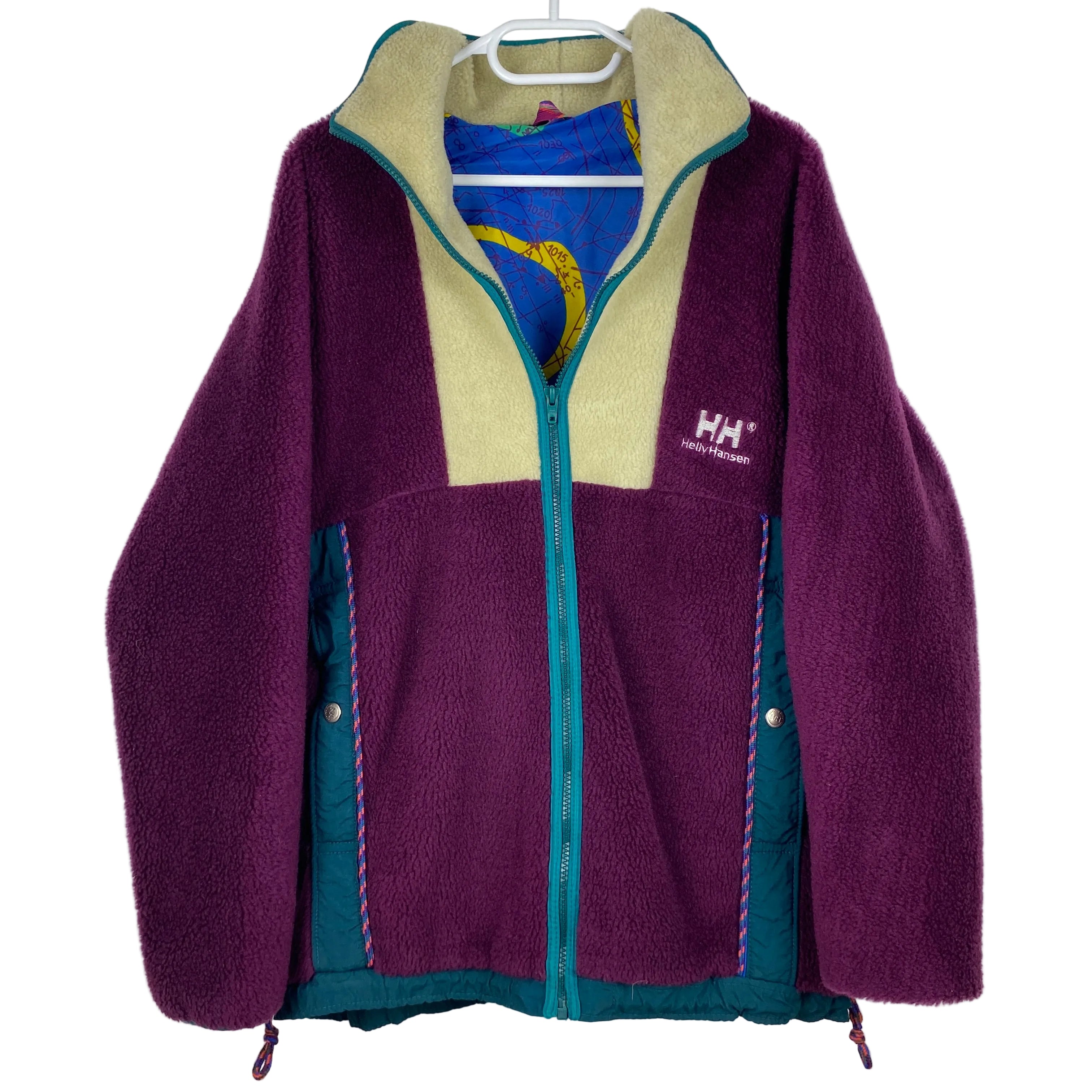 Helly Hansen Vintage Fleece Jacket, Size S/M, Polar Fleece, 90’s