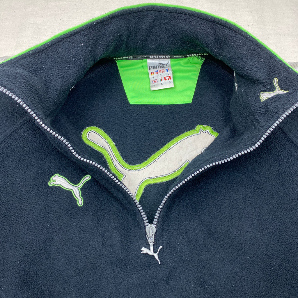 Puma Vintage Fleece Jacket, Size S, Embroidered Logo, 90’s