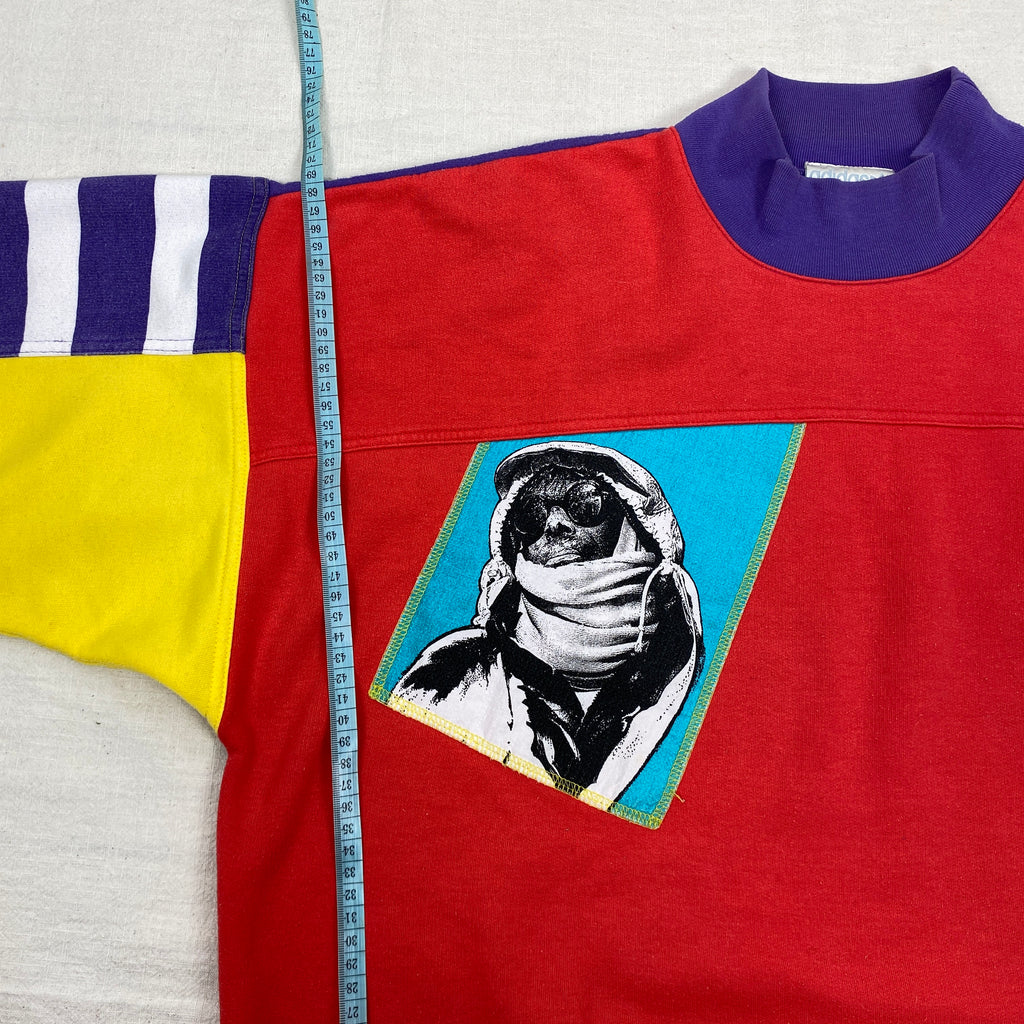 Adidas Vintage Sweatshirt, Size L, Snow Action, Come On, Rare, 90’s