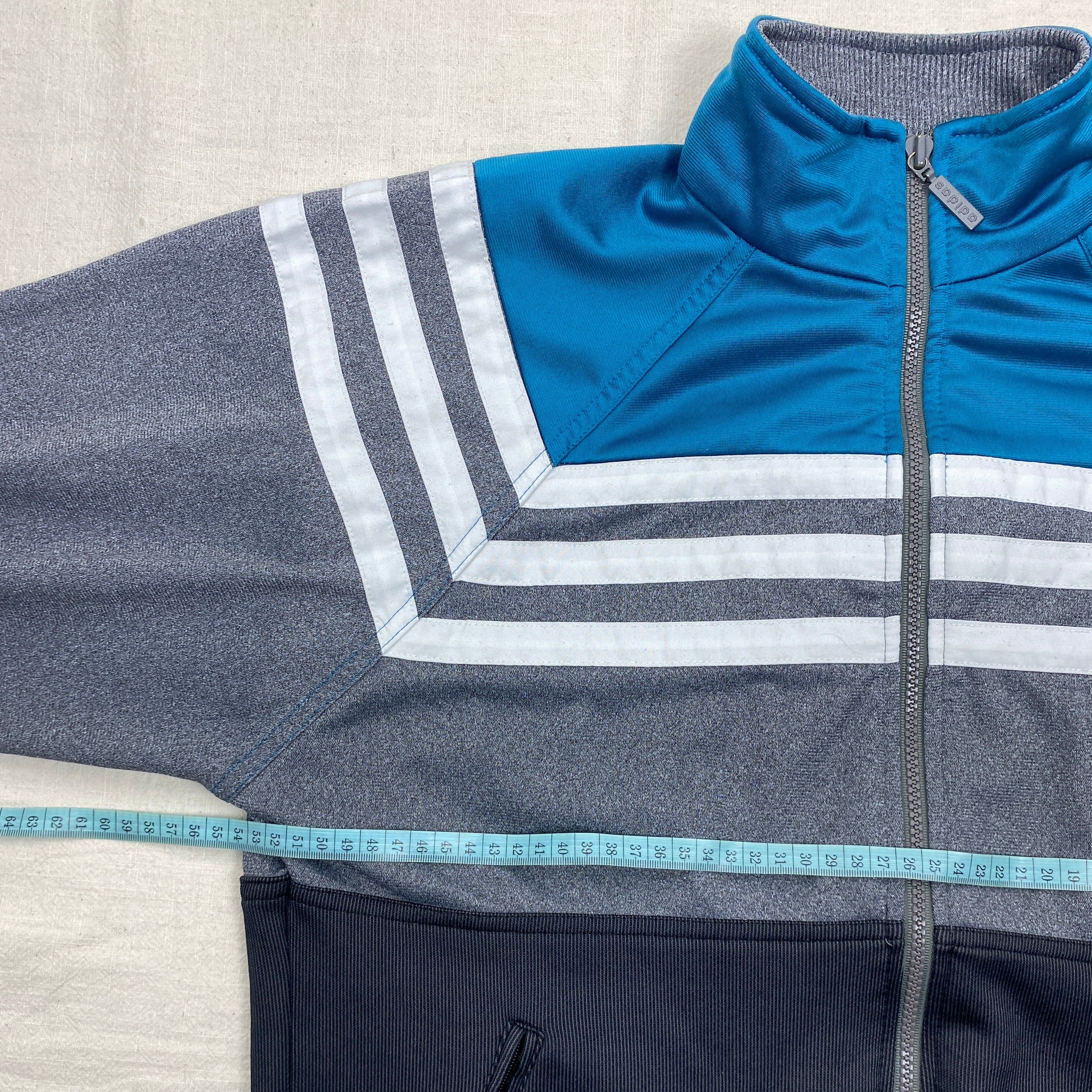 Adidas Vintage Track Jacket, Size M, Big Embroidered Logo, 90’s
